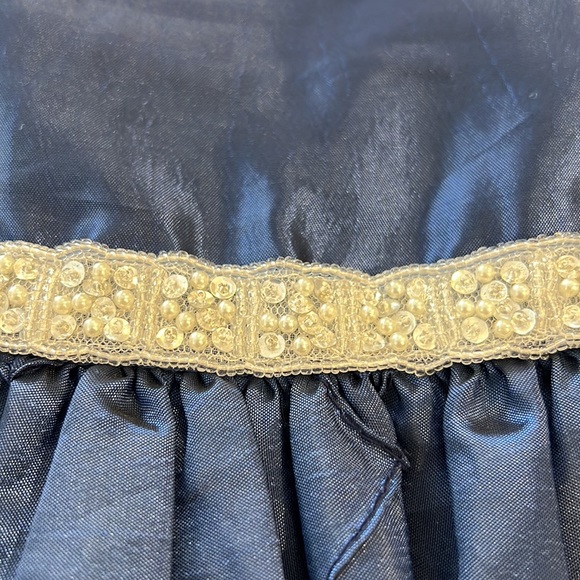 FORMAL TAFFETA BLUE DRESS - Picture 2 of 4